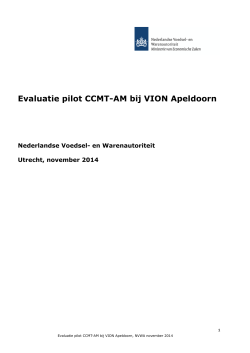 Evaluatie pilot CCMT-AM bij VION Apeldoorn(PDF)