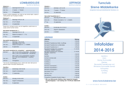 folder 2014-2015 - Turnclub Sirene Middelkerke
