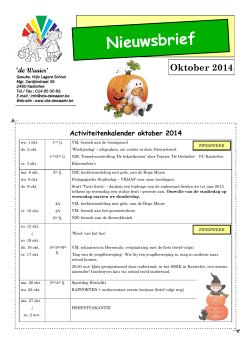 Oktober 2014 - Vrije basisschool De Waaier