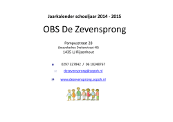 Jaarkalender - De Zevensprong