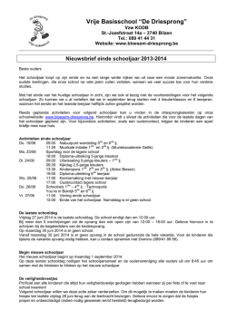 Vrije Basisschool “De Driesprong” - VBS De Bloesem