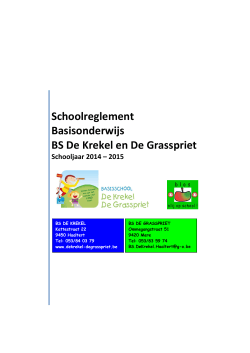Schoolreglement 2014-2015 - Basisschool De Krekel en De