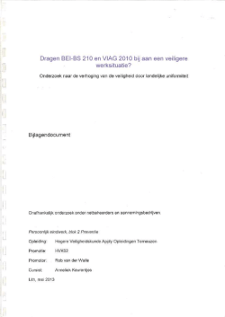 Dragen BEI-BS 210 en VIAG 2Ü1Ü bij aan een veiligere werksituatie?