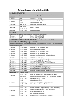 Educatieagenda Oktober