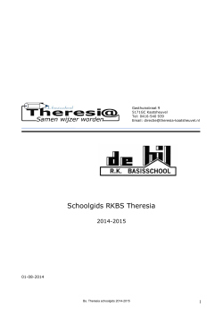 Schoolgids b.s. Theresia 2014-2015