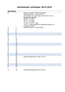 Jaarkalender schooljaar 2007-2008