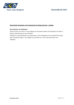 Info kinkhoest verheffing voor KDV en BS