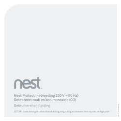Nest Protect (netvoeding 230 V ~ 50 Hz) Detecteert rook en