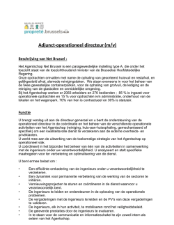 Adjunct-operationeel directeur (m/v)
