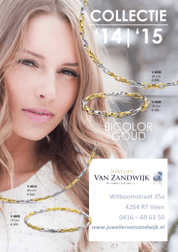 Brochure NJ2014 Juwelier van Zandwijk