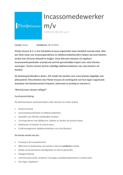 Incassomedewerker m/v
