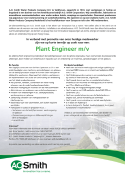 Plant Engineer m/v
