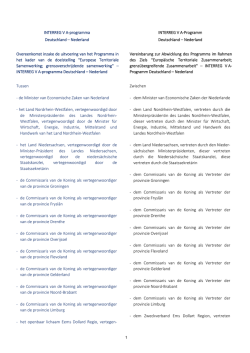 INTERREG V A‐programma Deutschland – Nederland INTERREG