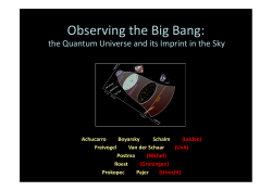 Observing the Big Bang: