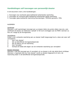 Handleidingen zelf toevoegen aan persoonlijk dossier