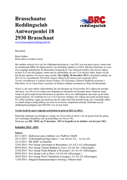 Planning 2014 - Brasschaatsereddingsclub.be