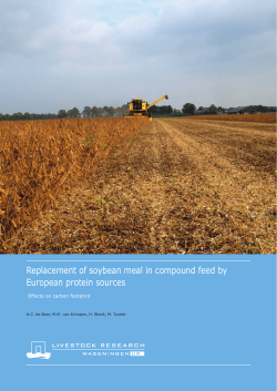 Replacement of soybean meal in compound feed by European