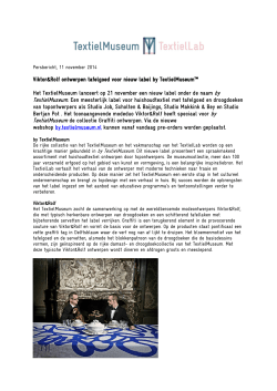 Persbericht by TextielMuseum