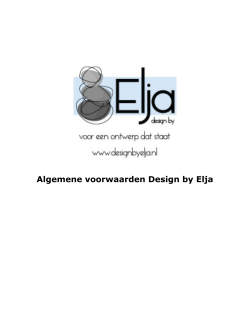 Algemene voorwaarden Design by Elja