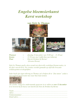 Kerst workshop Style by Thomas