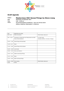 Draft Agenda Masterclass OGC SensorThings by Steve