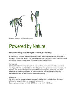 Powered by Nature - Rietje veltkamp