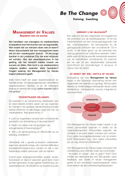 MANAGEMENT BY VALUES ?