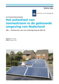 Het potentieel van zonnestroom in de gebouwde omgeving van