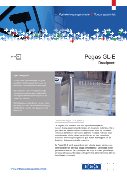 Draaipoort tourniquet Pegas GL-E