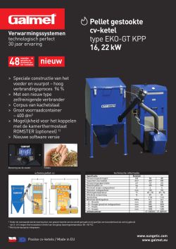 Pellet gestookte cv-ketel type EKO-GT KPP 16, 22 kW