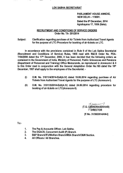 LOK SABHA SECRETARIAT PARLIAMENT HOUSE ANNEXE, NEW