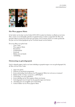 Opzet voor geloofsgesprek