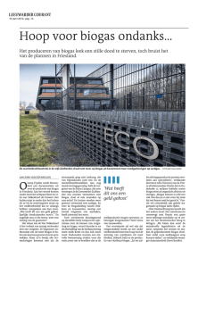 Hoop voor biogas ondanks