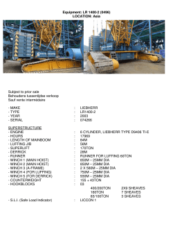 Equipment: LR 1400-2 (0496) LOCATION: Asia Subject to