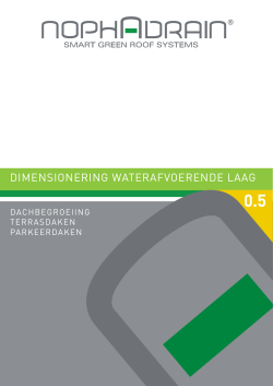 Dimensionering waterafvoerenDe laag