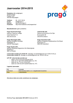 Jaarrooster 2014-2015