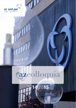 Brochure azcolloquia 2014-2015 - AZ Sint-Jan Brugge