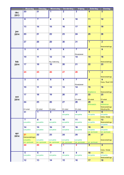 Klik hier voor de kalender - BTC