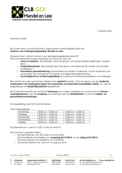 informatiebrief CLB