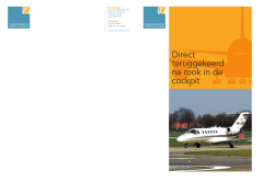 Direct teruggekeerd na rook in de cockpit