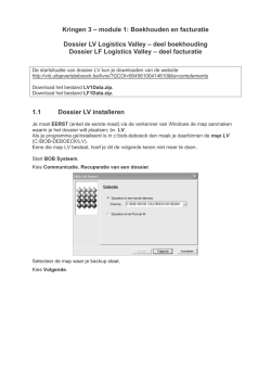 Dossier LV-LF installeren