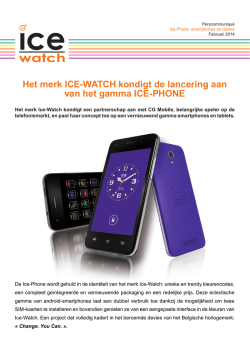 Het merk ICE-WATCH kondigt de lancering aan van het - Ice