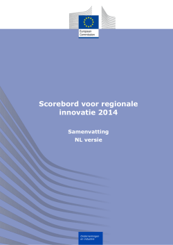 Scorebord voor regionale innovatie 2014
