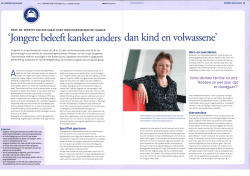 Jongeren met kanker melden zich vaak erg laat bij de huisarts