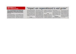 Impact van regeerakkoord is veel groter