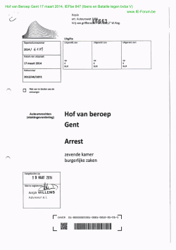 Hof van Beroep Gent 17 maart 2014, IEFbe 847 (Ibens en Bataille