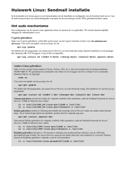 Huiswerk Linux: Sendmail installatie