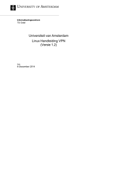 Handleiding UvAVPN voor Linux - UvA Studenten