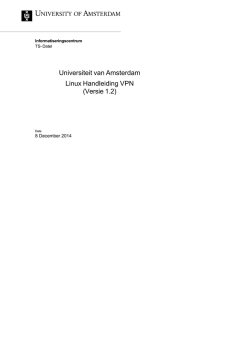 Handleiding UvAVPN voor Linux - UvA Studenten