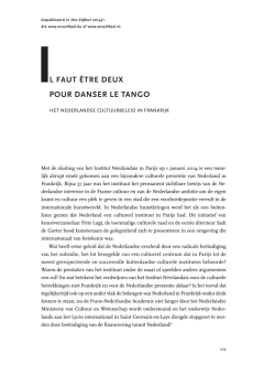 IL FAUT &Ecirc;TRE DEUX POUR DANSER LE TANGO